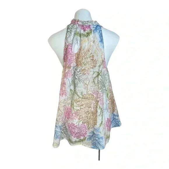 Pilcro The Tavi Tank top Anthropologie coastal grandma linen flowing tank XL - Picture 3 of 5